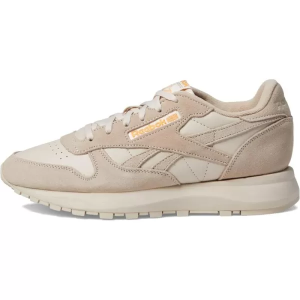 Reebok Womens Classic Leather Sp SneakerModern BeigeStuccoPeach Fuzz