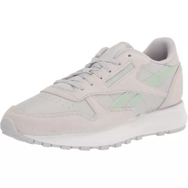 Reebok Womens Classic Leather Sp SneakerPure GreyLight Sage