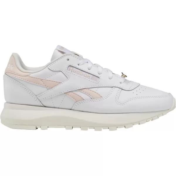 Reebok Womens Classic Leather Sp SneakerWhitePossibly PinkChalk