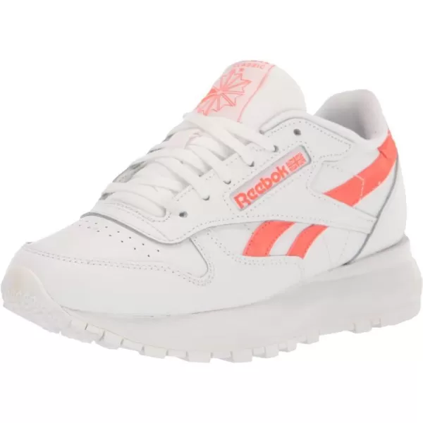 Reebok Womens Classic Leather Sp SneakerWhiteSemi Orange Flare