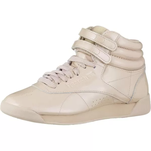 Reebok Womens Freestyle Hi High Top SneakerGrey PatentParchment PatentParchment