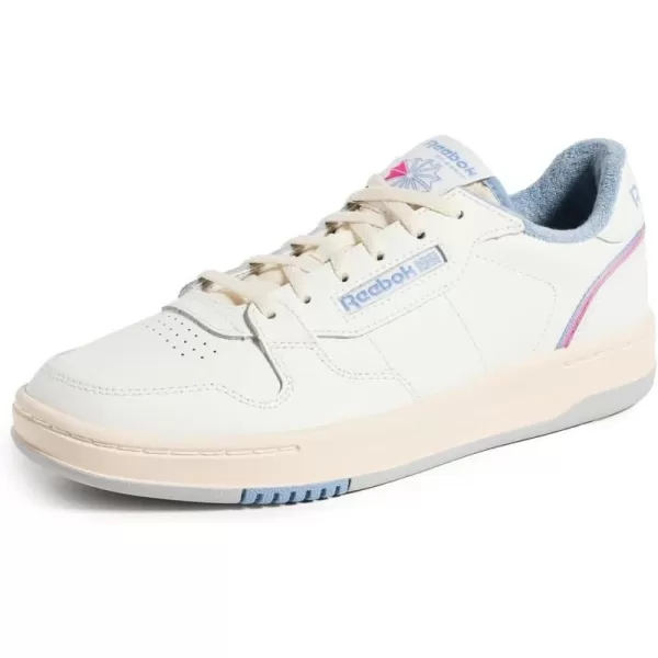 Reebok Womens Phase Court SneakerChalkVintage BlueLaser Pink