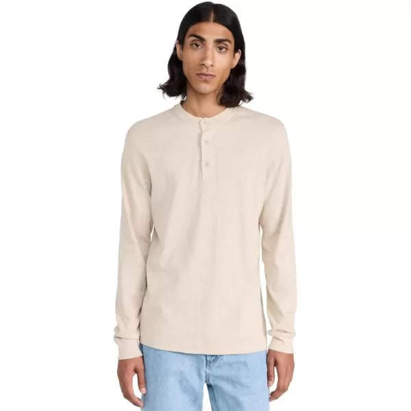 Reigning Champ Mens 1x1 Slub Long Sleeve HenleyDune