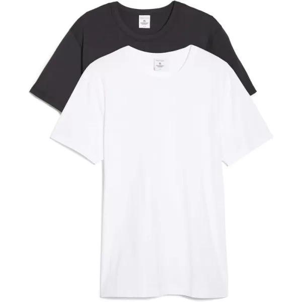 Reigning Champ Mens Lightweight Jersey TShirt 2 PackWhiteBlack