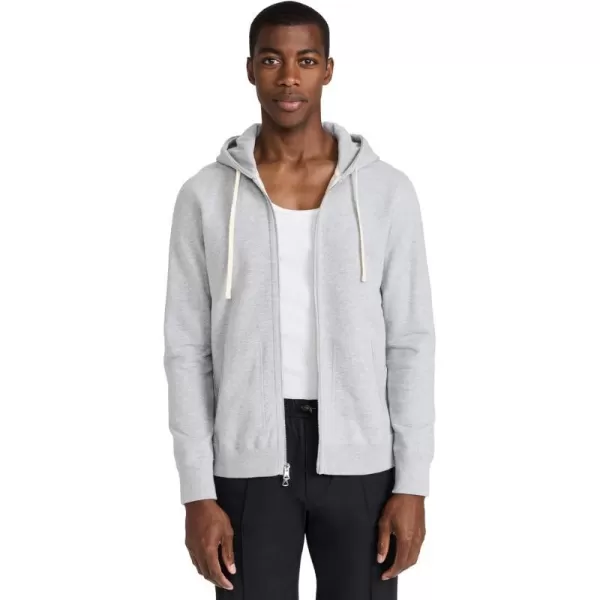 Reigning Champ Mens MidWeight Terry Full Zip HoodieHeather Grey