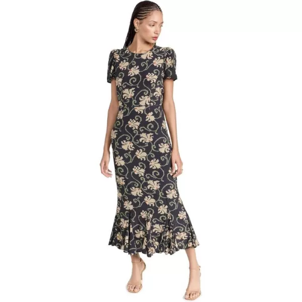 Rhode Womens Lulani DressBlack Mosaic Blossom