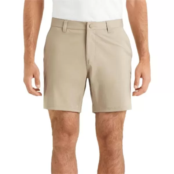 Rhone Commuter 7 Mens Shorts Stretch Fabric Golf Shorts for Men FlatFront Mens Khaki Shorts Wrinkle ResistantKhaki