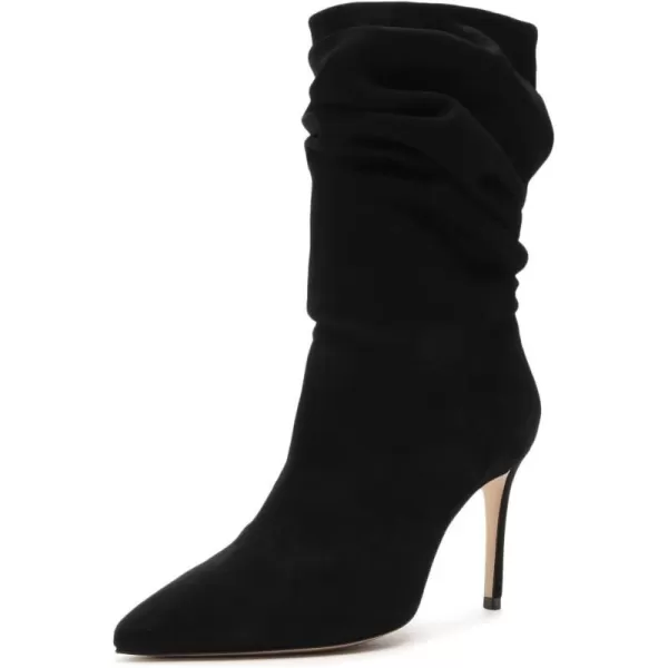 SCHUTZ Womens Ashlee High Heel Mid Calf BootsBlack