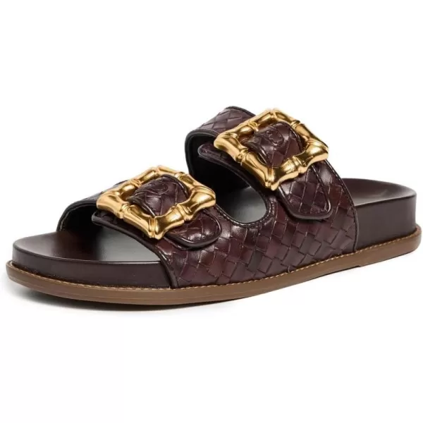 SCHUTZ Womens Enola Woven SandalsDark Chocolate