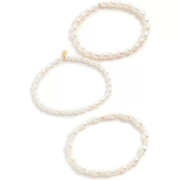 SHASHI Womens Anais Bracelet SetPearl