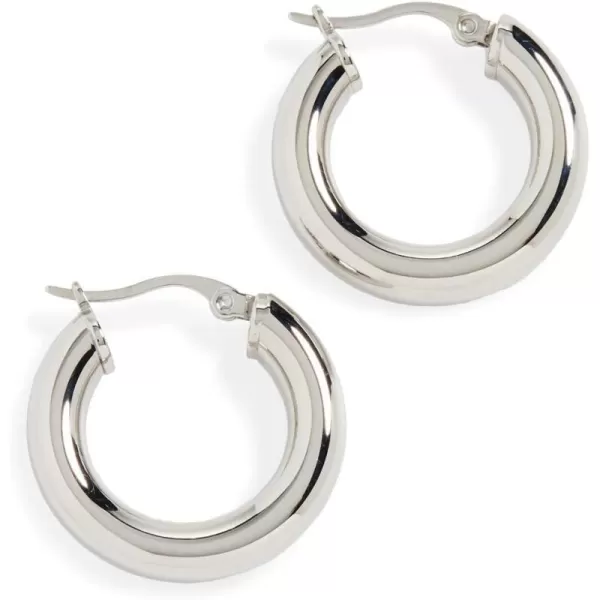 SHASHI Womens Dominique Hoop EarringsWhite Gold