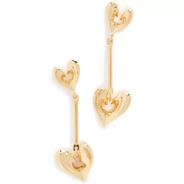 SHASHI Womens Heart Drop EarringsGold