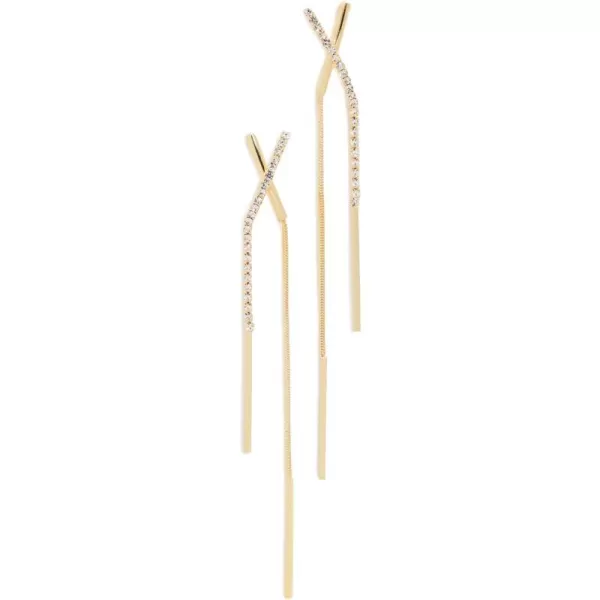 SHASHI Womens Kriss Kross Drop EarringsGold