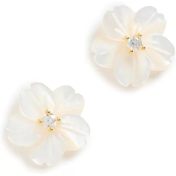 SHASHI Womens Sakura Stud EarringsWhite