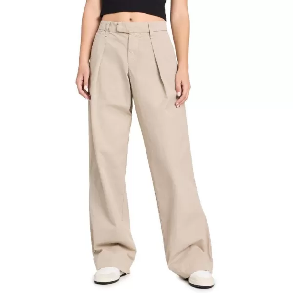 SLVRLAKE Womens Lola Pleat Khaki PantsKhaki