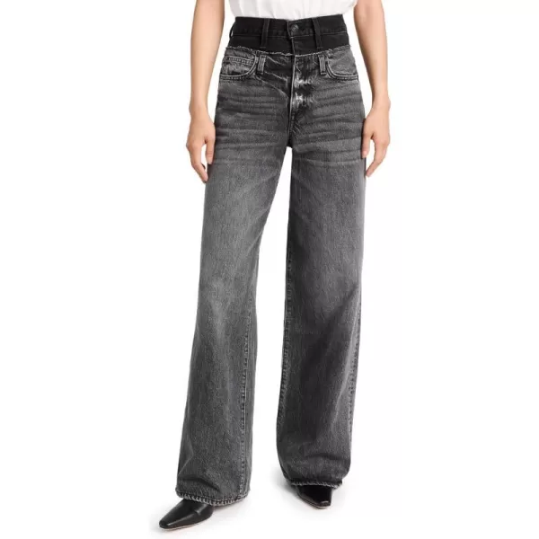 SLVRLAKE Womens ReWorked Double Waist Eva Shadow Coal JeansShadow Coal