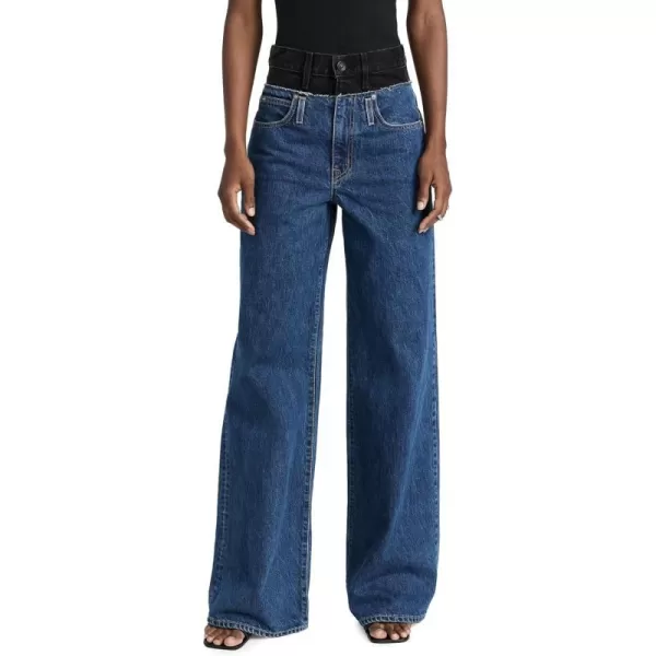 SLVRLAKE Womens ReWorked Eva Double Waistband JeansForbidden Valley