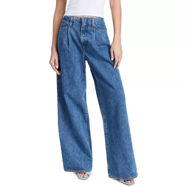 SLVRLAKE Womens Taylor Wide Pleated JeansSweet Memory