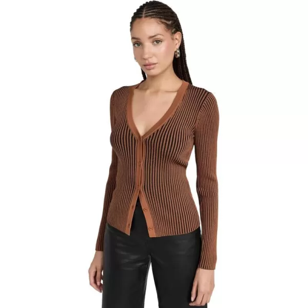 STAUD Womens Cargo SweaterBlackTan