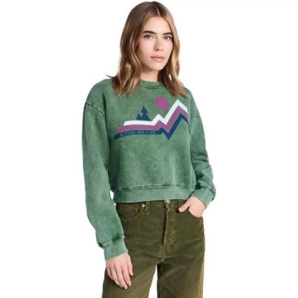 SUNDRY Womens Alpine Crop SweatshirtMineral Jade