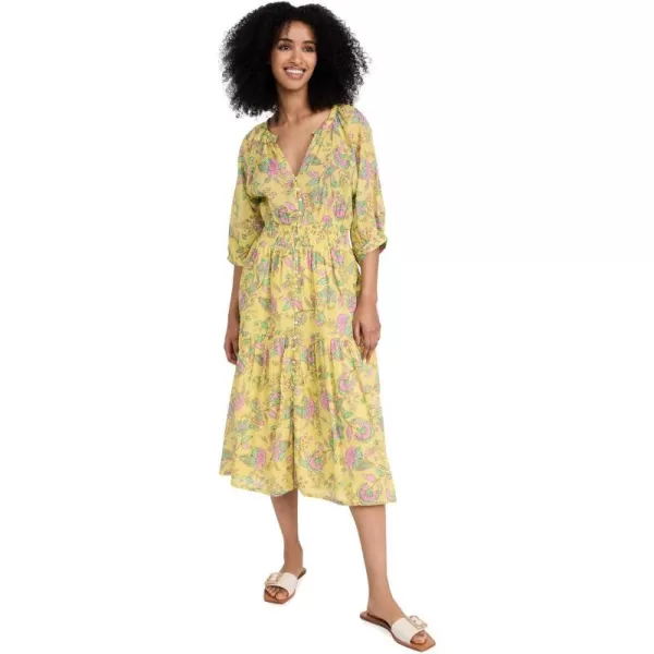 SUNDRY Womens Button Down Midi DressFelicity Floral