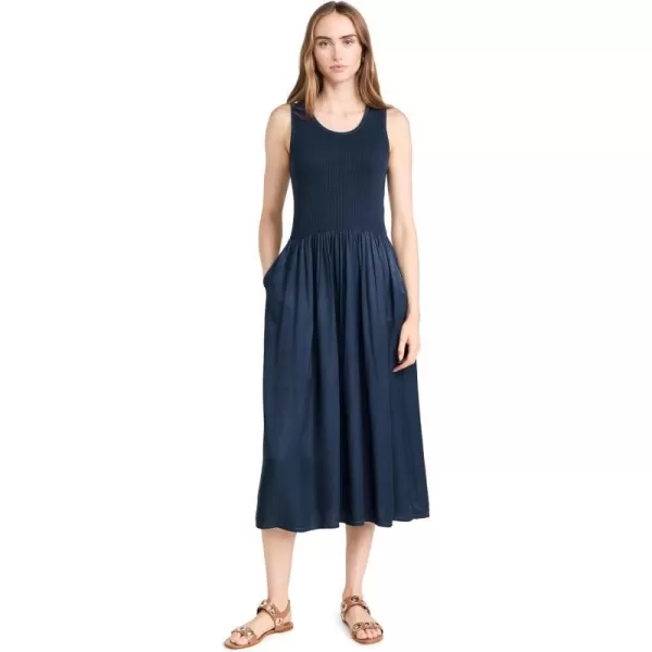 SUNDRY Womens Mix Media Tank DressNavy