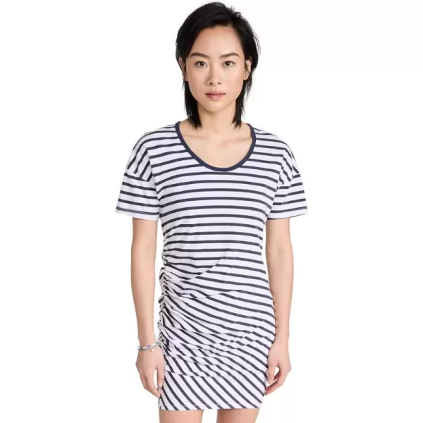 SUNDRY Womens Stripe TShirt DressWhite