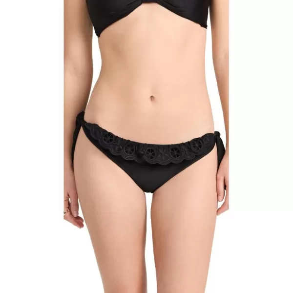 Sea Womens Arabella Embroidered Bikini BottomsBlack