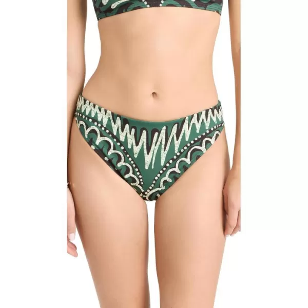 Sea Womens Charlough Print Bikini BottomsGreen