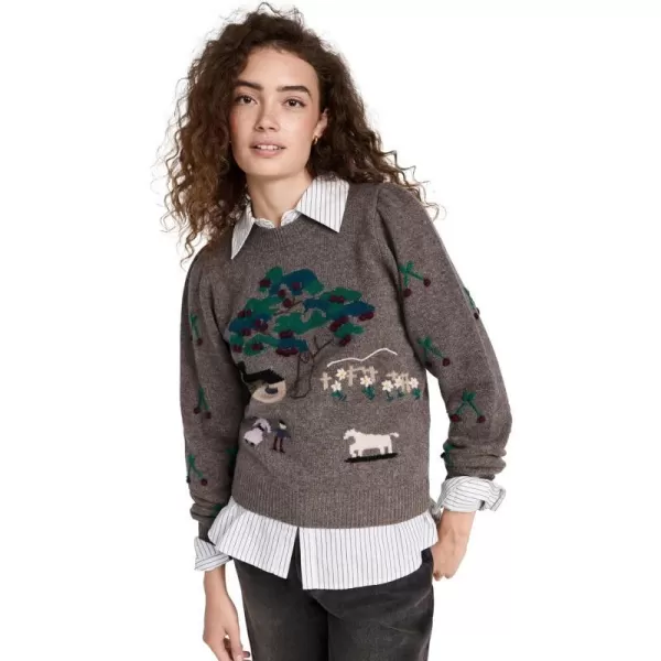 Sea Womens Chelsea Cherry Tree Crew Neck SweaterMulti