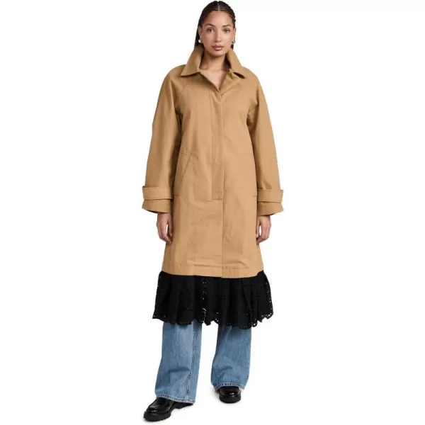 Sea Womens Maeve Eyelet Long Sleeve Trench CoatMulti