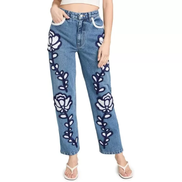 Sea Womens Paloma Embroidered JeansBlue