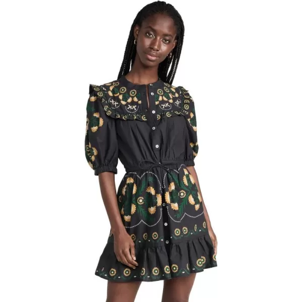 Sea Womens Perle Print Puff Sleeve DressBlack