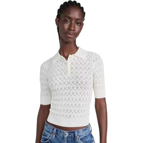 Sea Womens Rue Fine Gauge Knit Polo SweaterCream