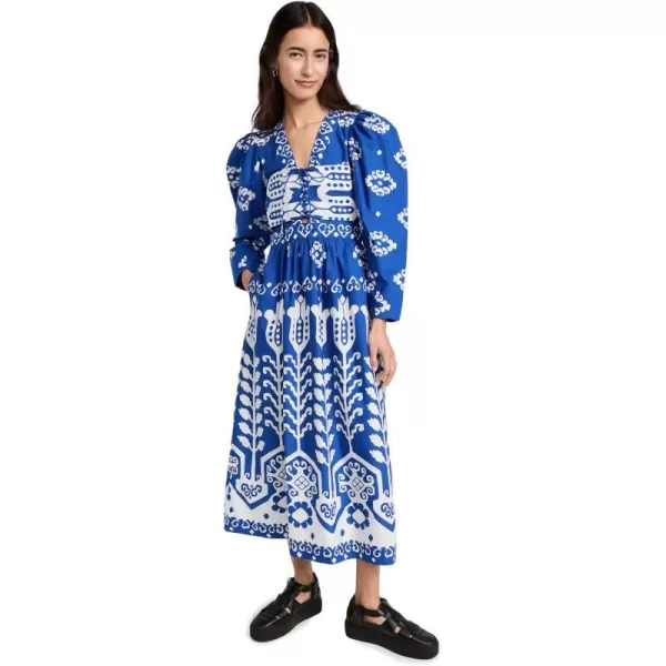 Sea Womens Sonia Print Long Sleeve DressBlue