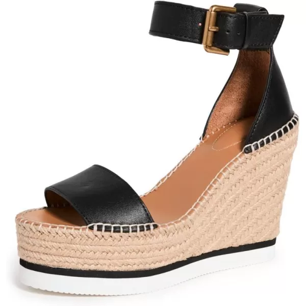 See by Chloe Womens Glyn Wedge EspadrilleBlack