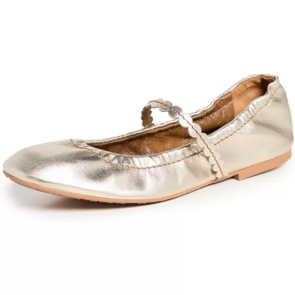 See by Chloe Womens Kaddy FlatsLight Gold