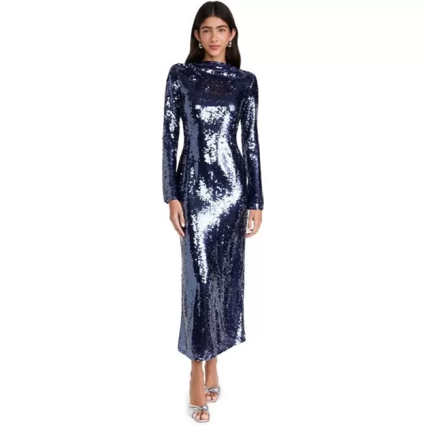 Self Portrait Womens Navy Sequin DressNavy