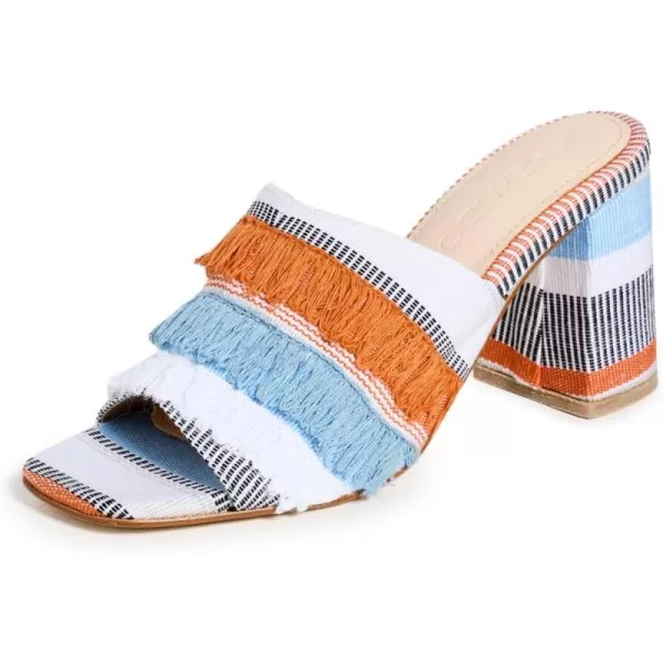 Shekudo Womens Ilamoye MulesWhiteblackbaby Blueorange