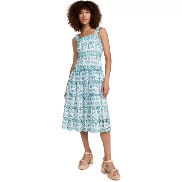 Shoshanna Womens Mirabella DressOptic WhiteOcean