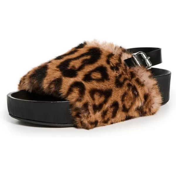 Simon Miller Womens Furry Dip SlidesCheetah