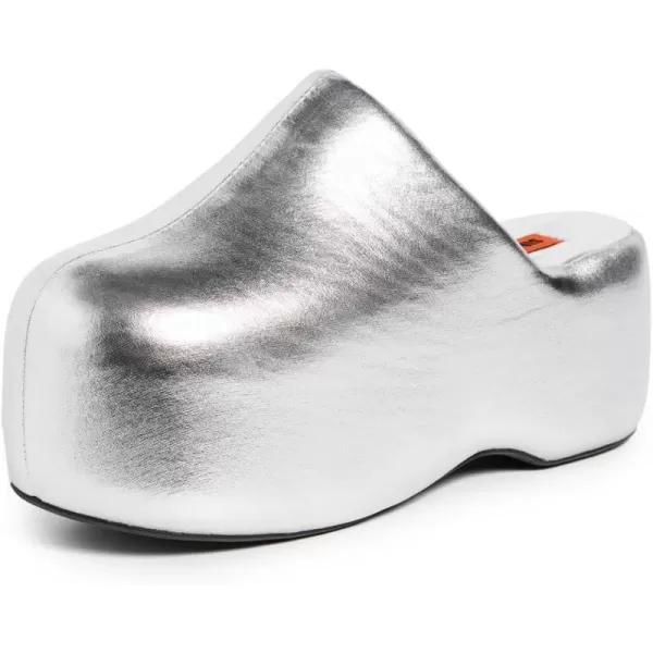 Simon Miller Womens Platform Bubble ClogsSilver