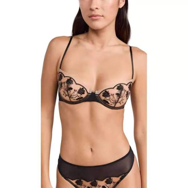 Skarlett Blue Womens Enamoured Balconette Underwire Bra 324234Black Combo