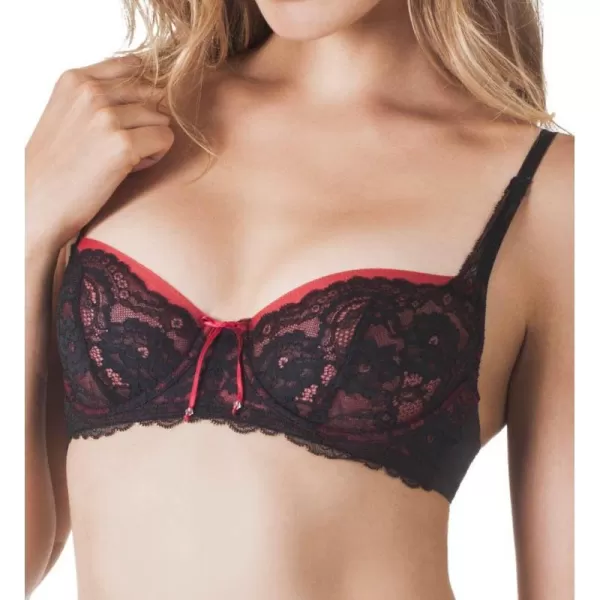 Skarlett Blue Womens Minx Unlined Balconette Bra 1733100BlackScarlet