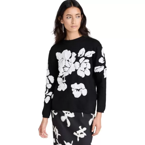 Snow Xue Gao Womens Floral SweaterBlack