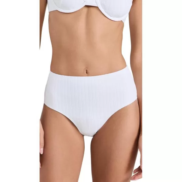 Solid  Striped Womens The Lilo Bikini BottomsMarshmallow