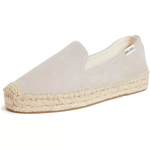 Soludos Platform Smoking Slipper SafariDove Gray