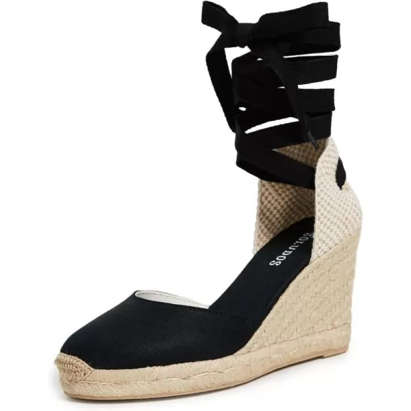 Soludos Womens Tall Wedge EspadrillesBlack