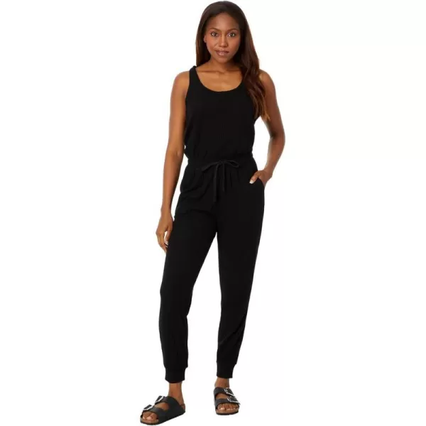 Spiritual Gangster Womens Harmony Rib Jogger JumpsuitBlack