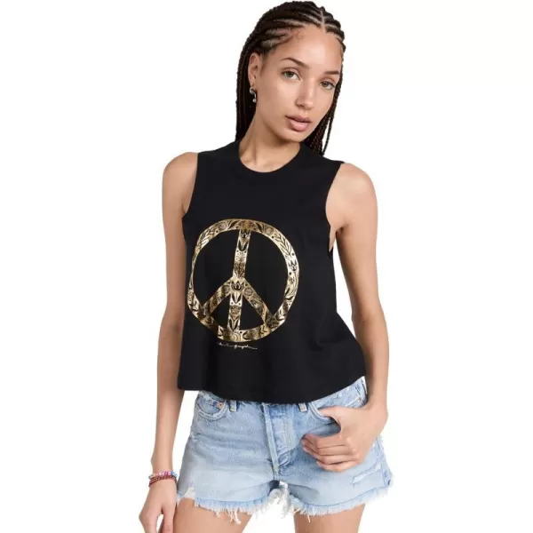 Spiritual Gangster Womens Peace Crop TankBlack